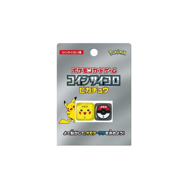 Japanese Pokemon Card Game Pikachu Coin Dice